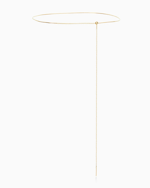 Threaded Weave Necklace | Solid Gold