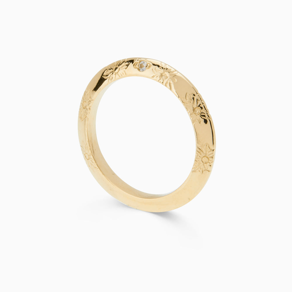 Birthflower Ring | Solid Gold