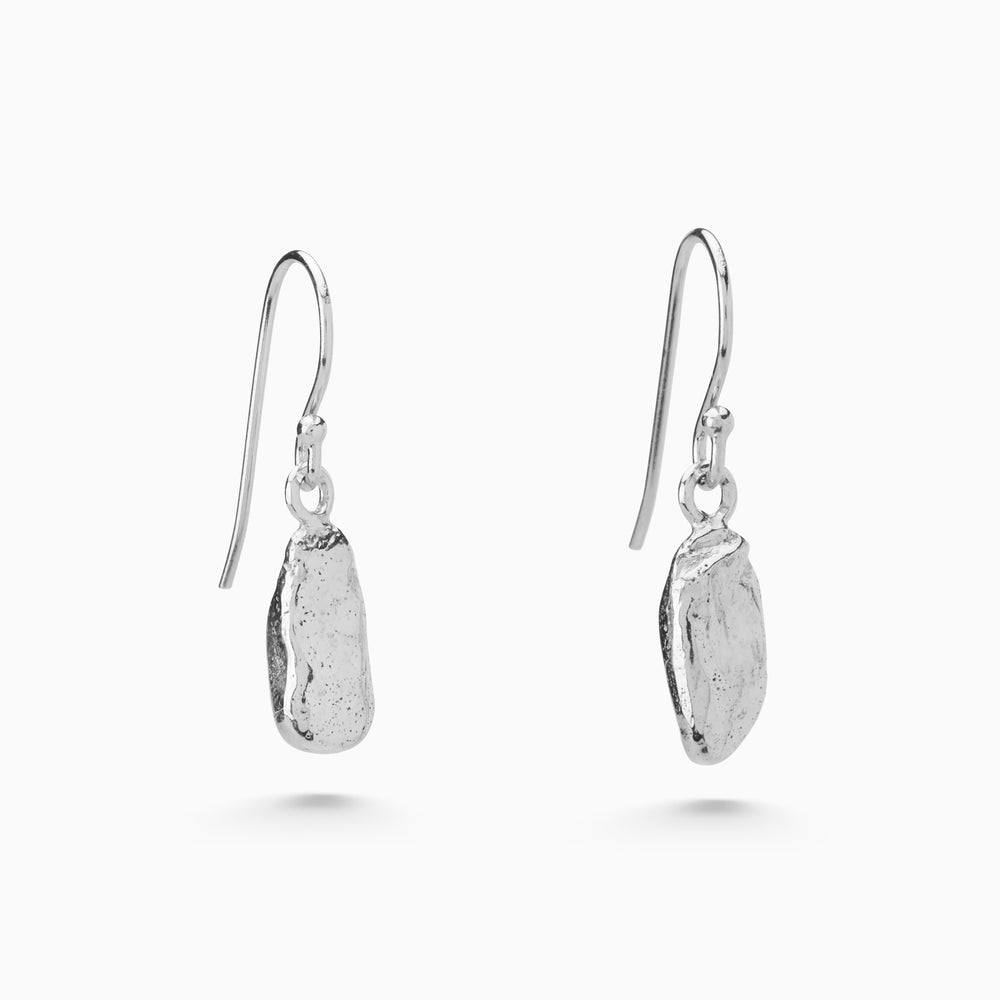 Classic Ingot Drop Earrings | Silver