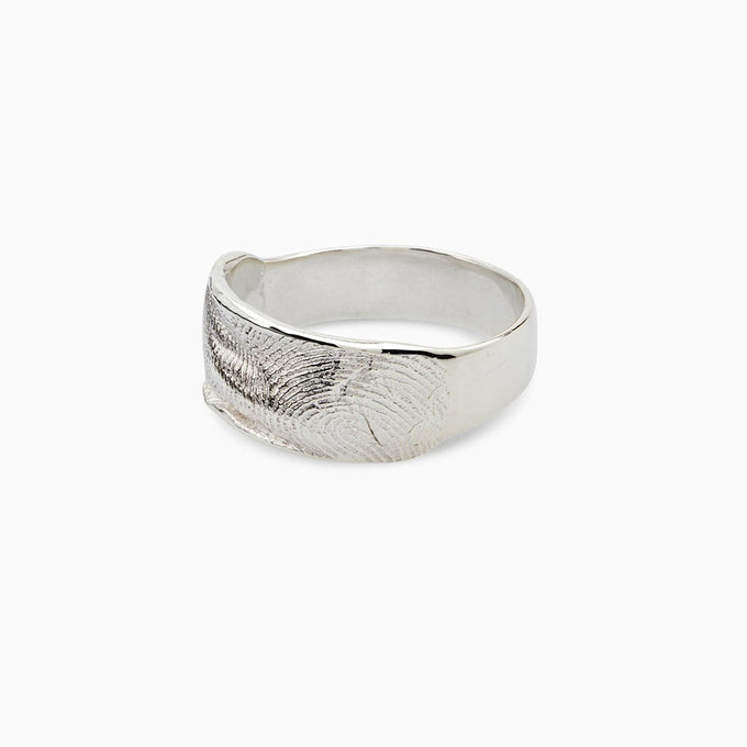 Impression Band Ring | Silver