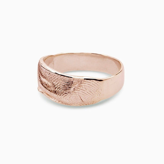 Impression Band Ring | Rose Gold