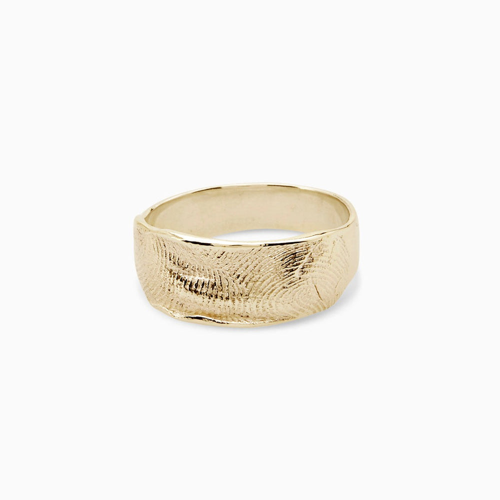 Impression Band Ring | Yellow Gold