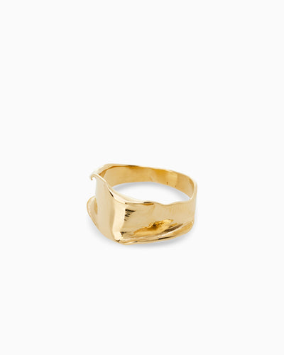 Narrow Flare Ring | Solid Gold