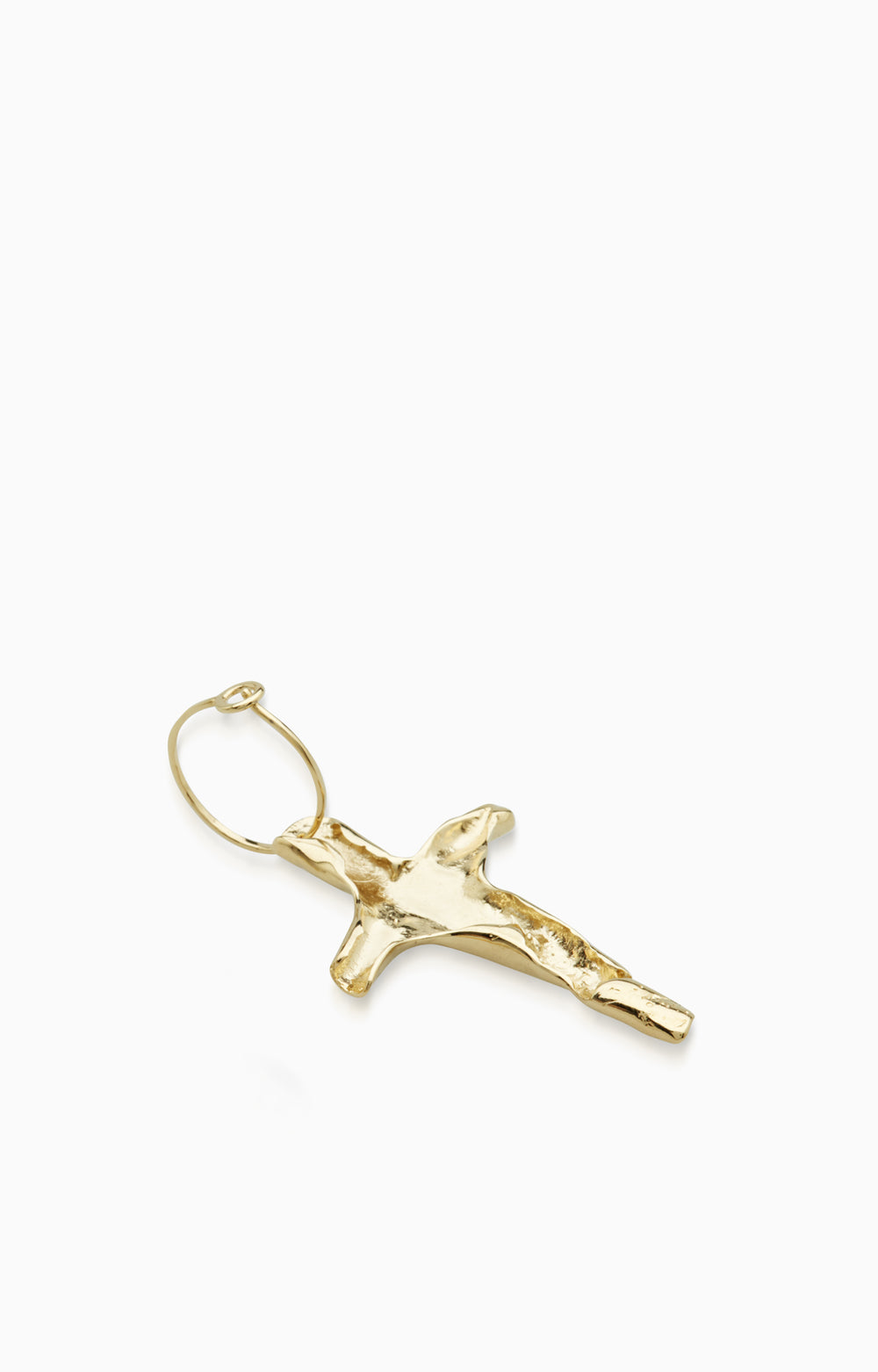 Folded Cross Earring  |  Gold