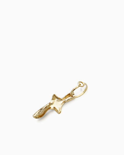 Folded Cross Earring Mini |  Gold