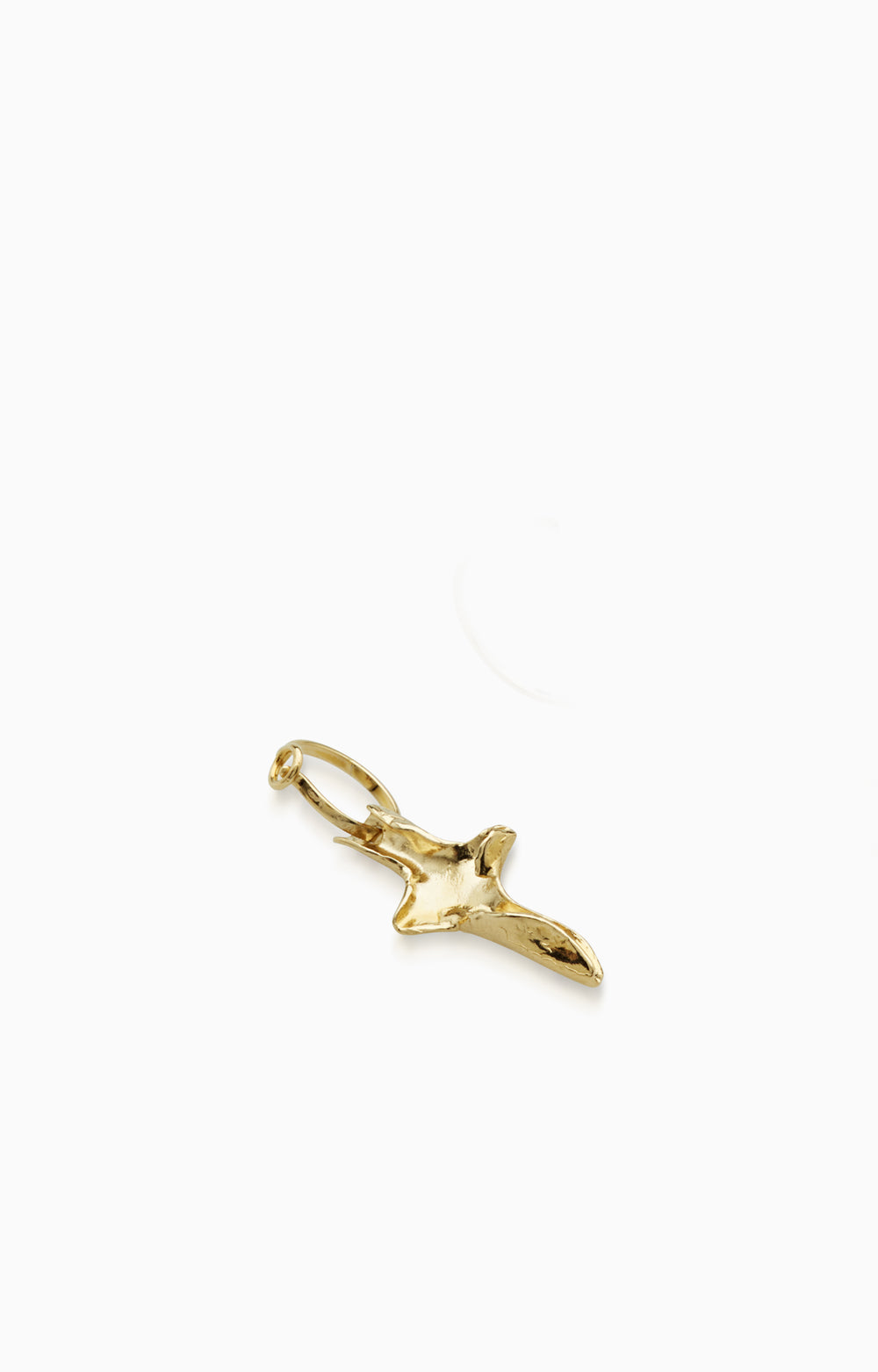 Folded Cross Earring Mini |  Gold