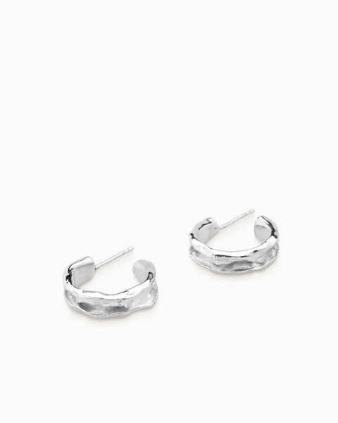 Folded Hoops | Silver