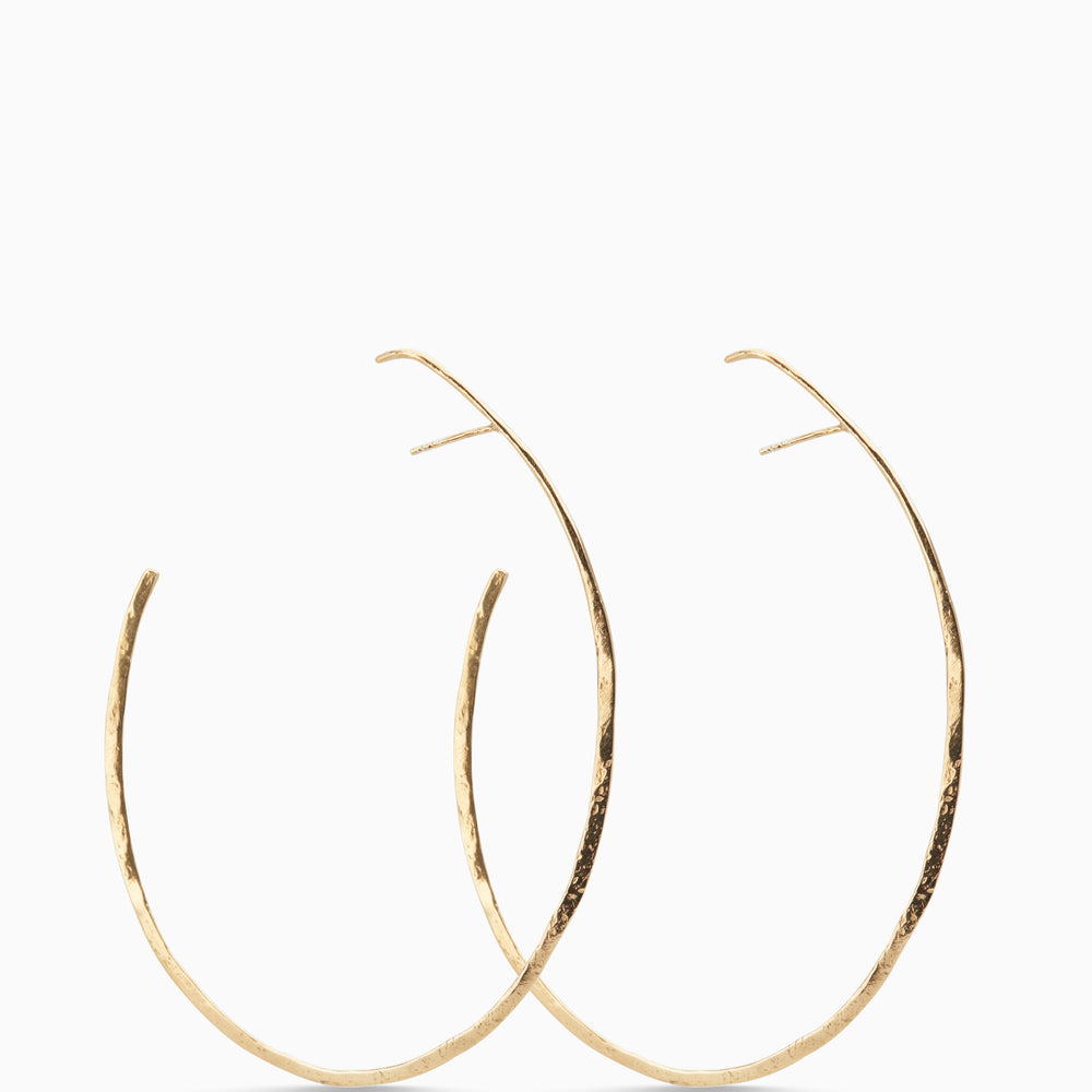 Ellipse Hoop Earrings | Gold