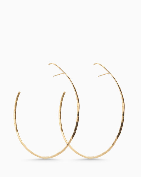 Ellipse Hoop Earrings | Gold