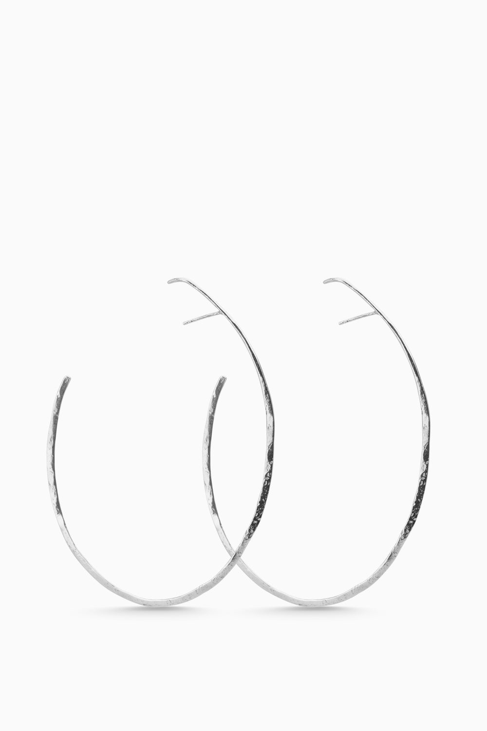Ellipse Hoop Earrings | Silver