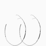 Ellipse Hoop Earrings | Silver