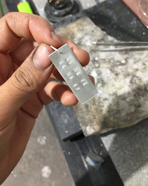 Hand Stamped Dated Plate | 1-3 dates