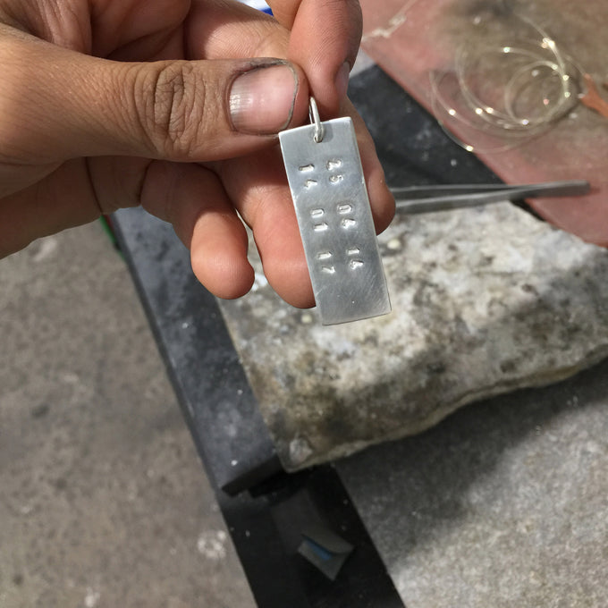 Hand Stamped Dated Plate | 1-3 dates