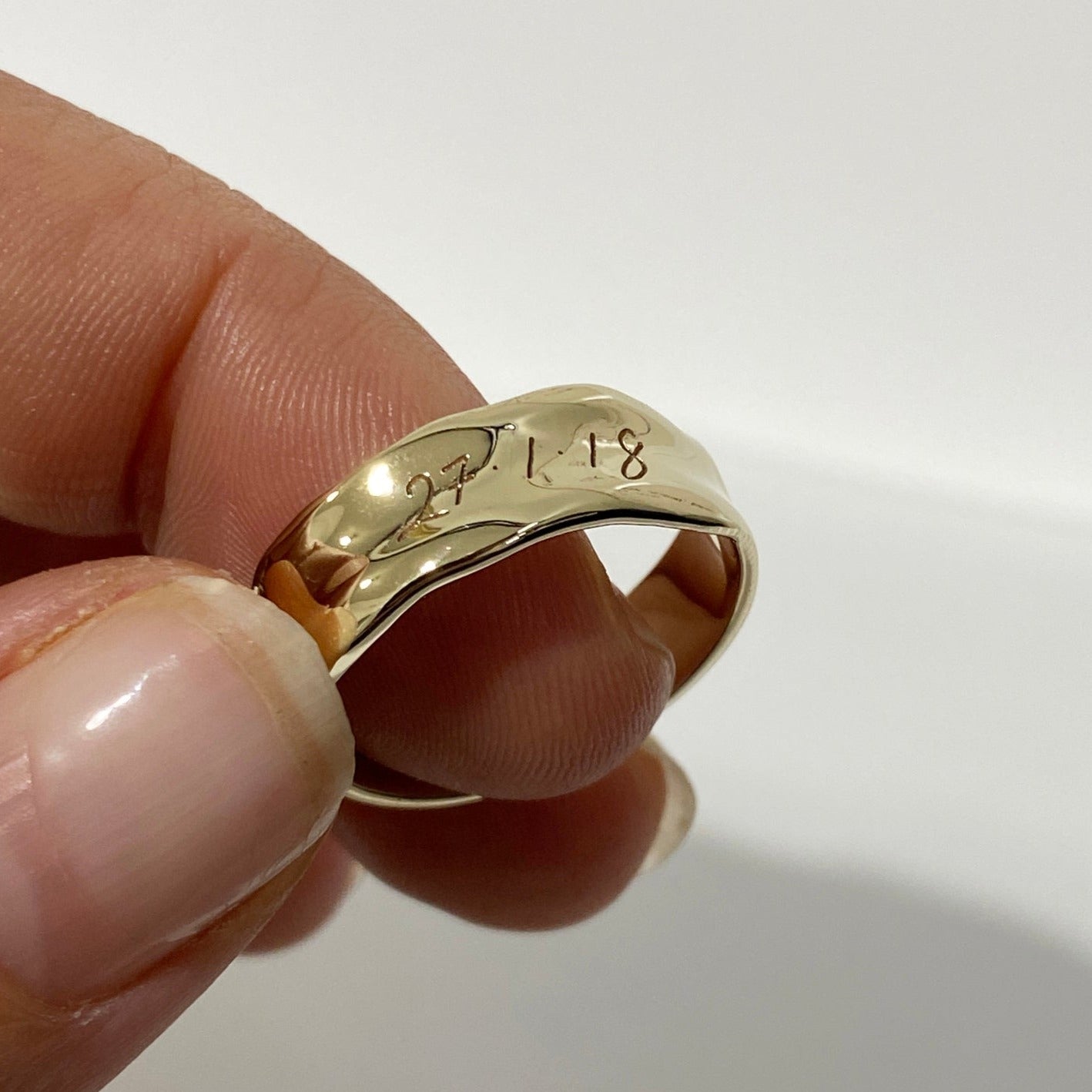 Dual-Layer Name Ring Custom Name Ring Name & Heart Ring Custom Gold Ri –  KoalaPrint