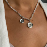 Impression Charm Necklace | Silver