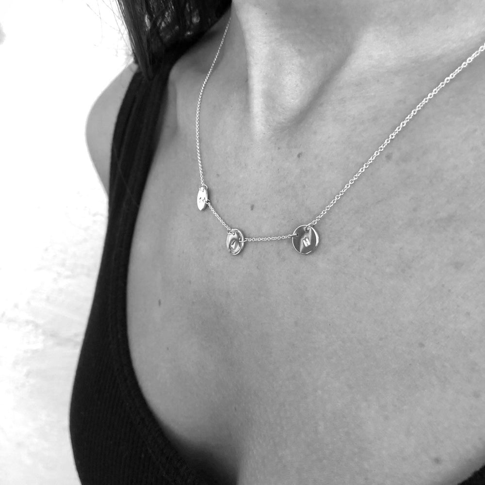 Multi Disc Necklace | Silver