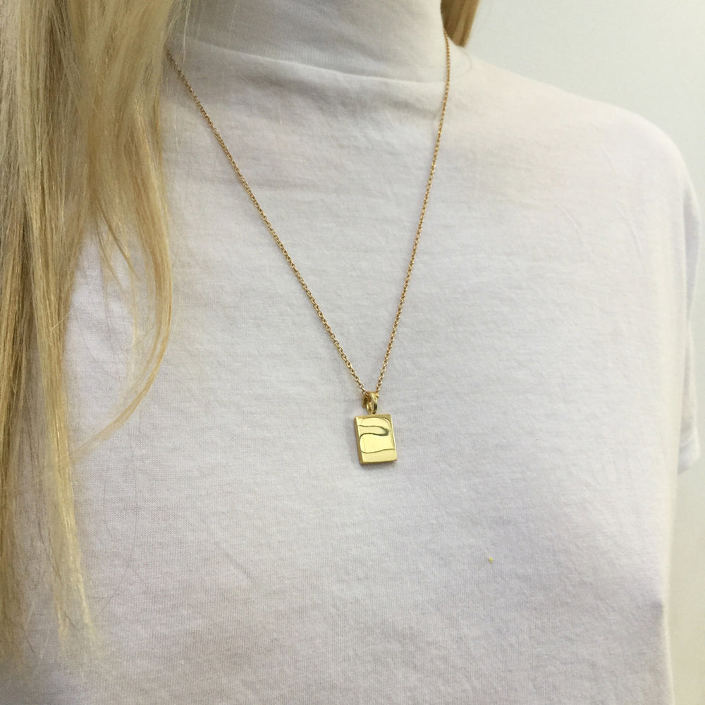 ID Tag Necklace | Solid Gold