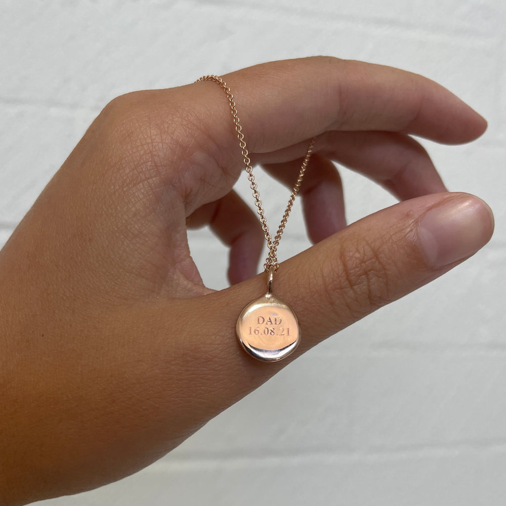 Custom Engraved Pendant | Rose Gold