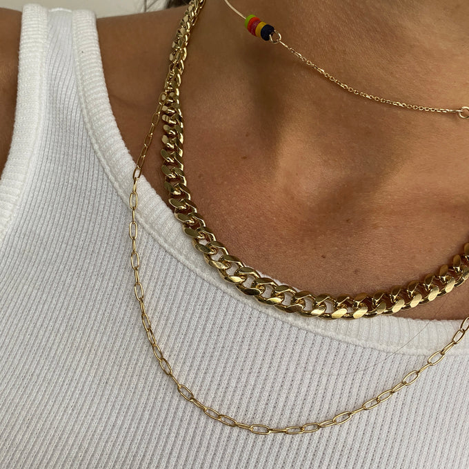 Chunky Curb Necklace | Gold