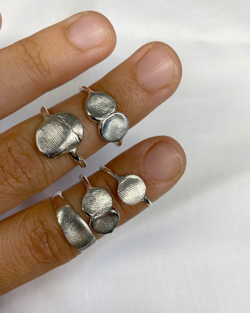 Impression Band Ring | Silver