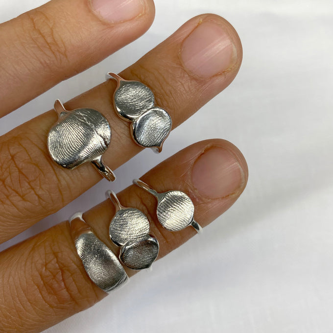 Impression Band Ring | Silver