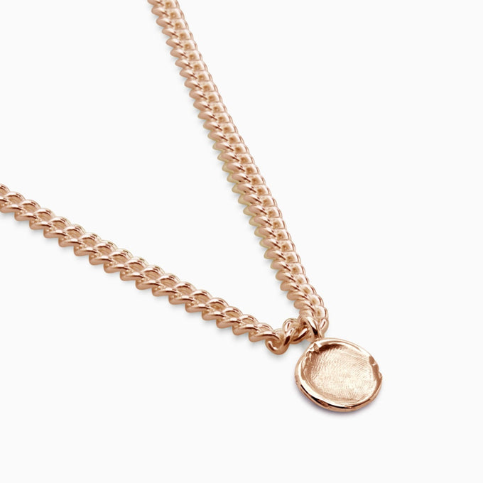 Impression Charm Necklace | Rose Gold