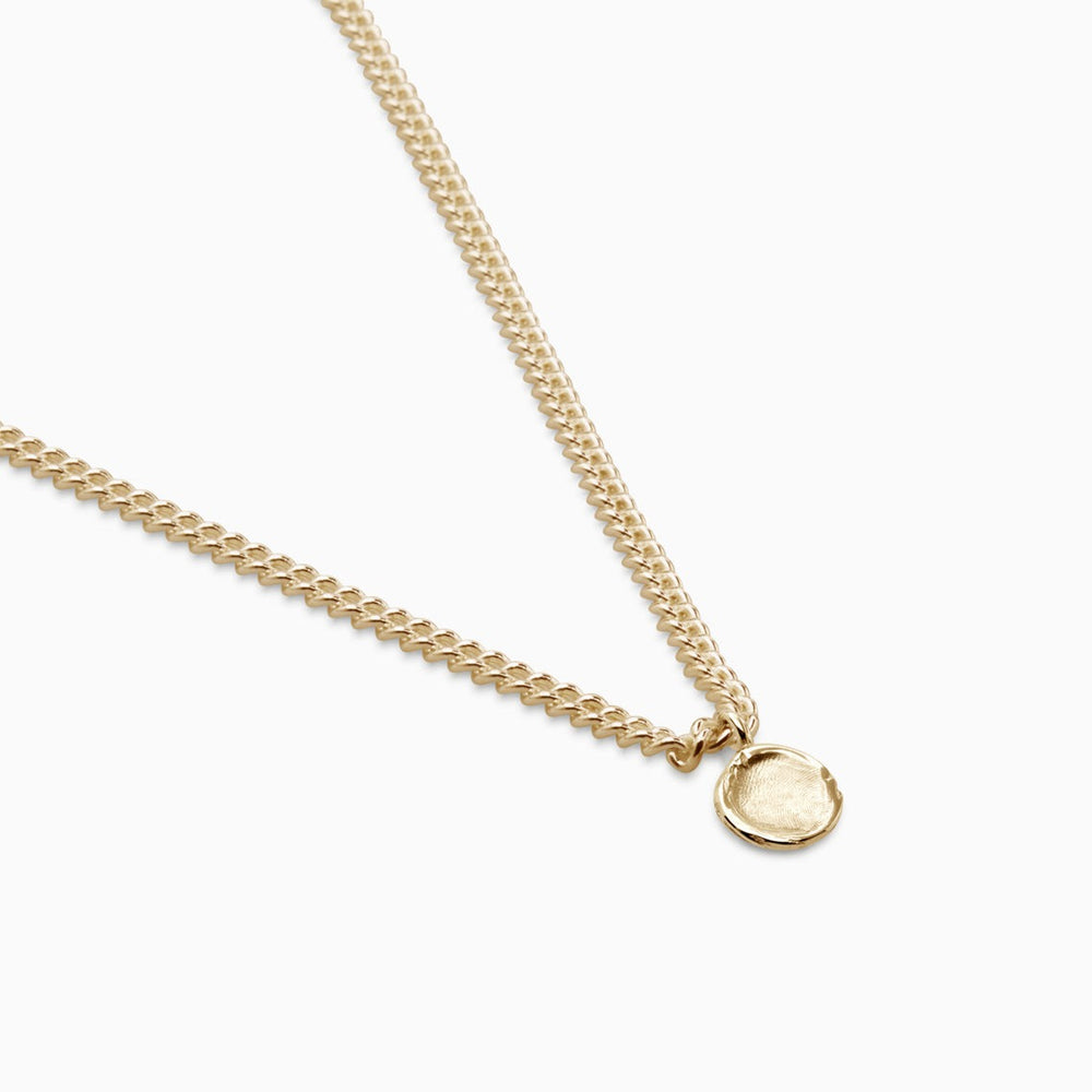 Impression Charm Necklace | Yellow Gold