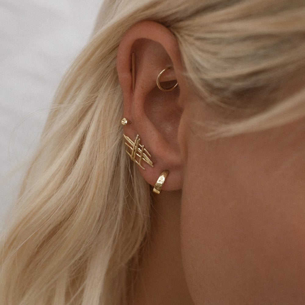 Tiny Battered Hoops | Gold