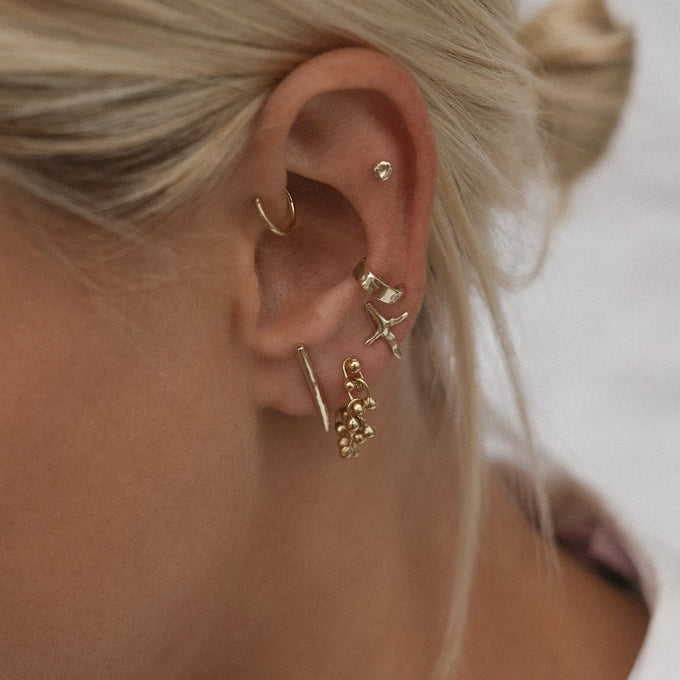 Tiny Battered Hoops | Gold