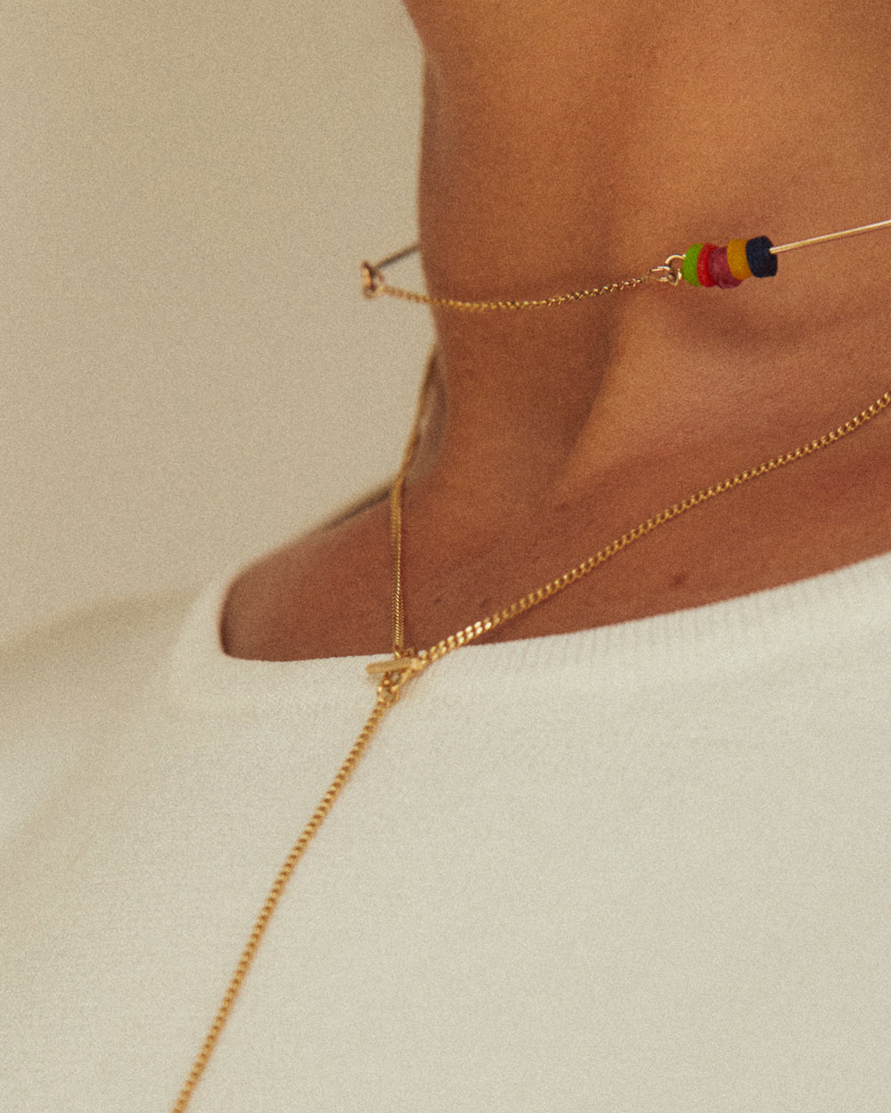 Resin Weave Choker | Solid Gold