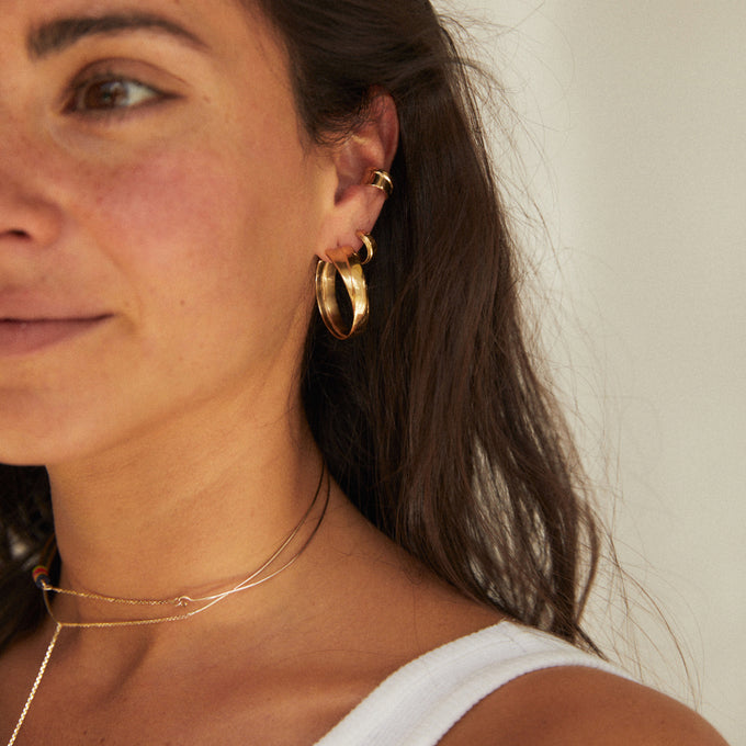 Threaded Weave Necklace | Solid Gold