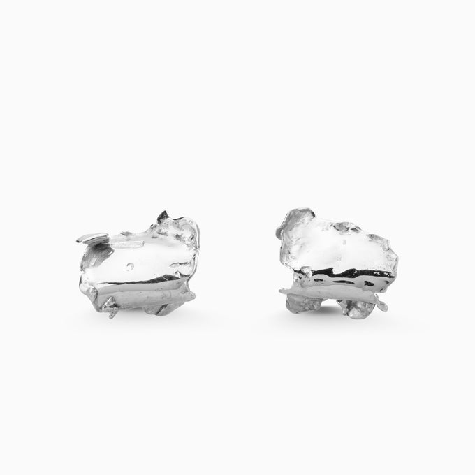 Lava Lobe Cuffs | Silver