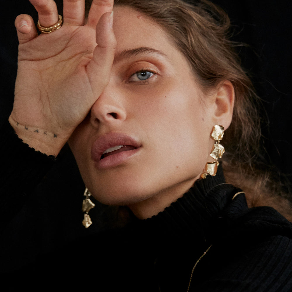 Veil Earrings | Gold