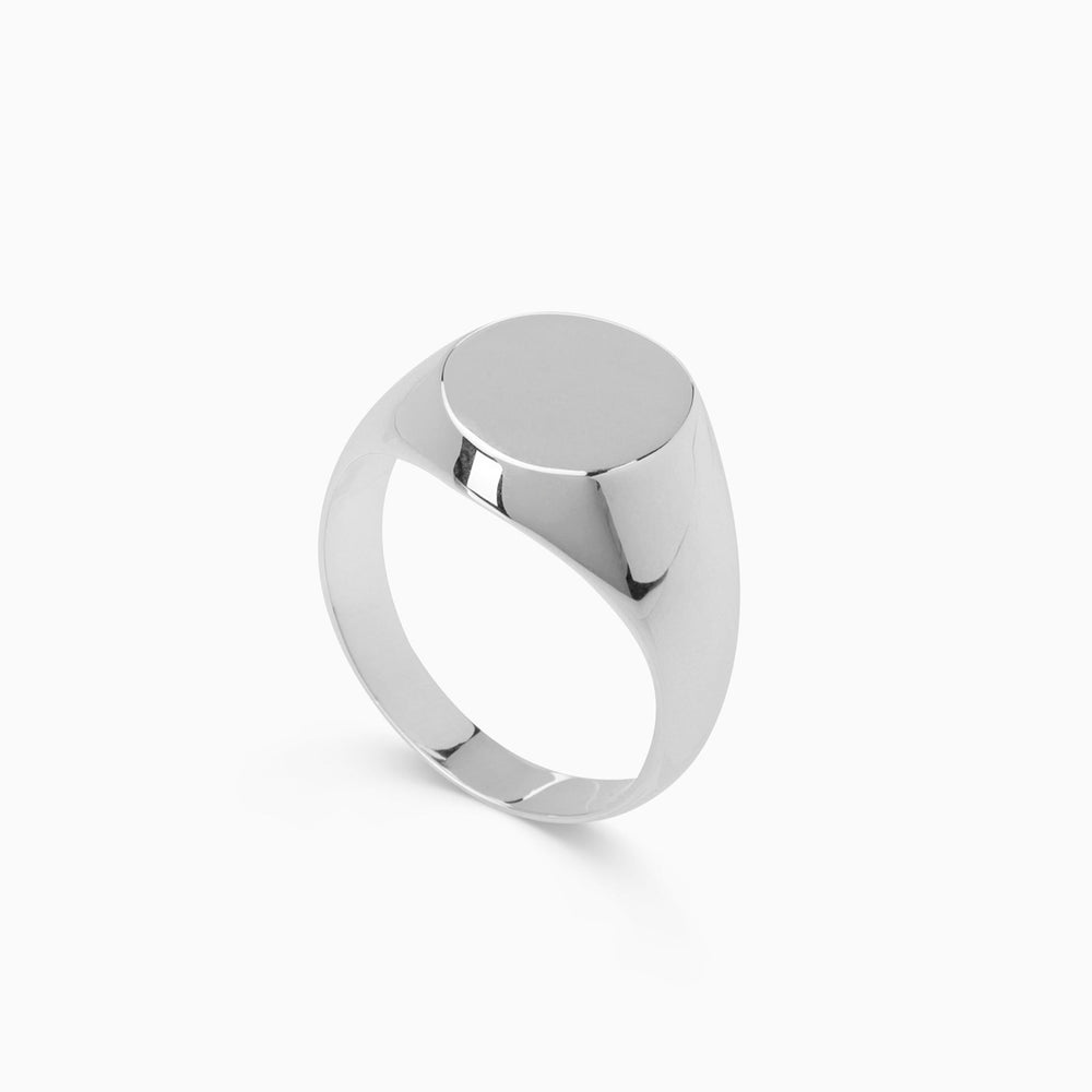 Signature Signet Ring | White Gold