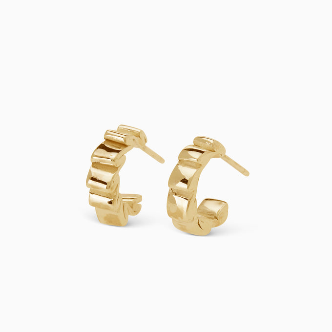 Fine Trim Hoops | Gold