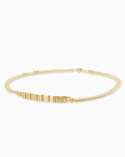 Curved Trim Necklace | Gold
