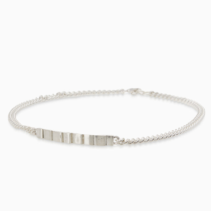 Curved Trim Necklace | Silver