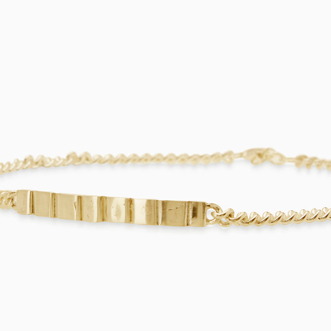 Curved Trim Necklace | Gold