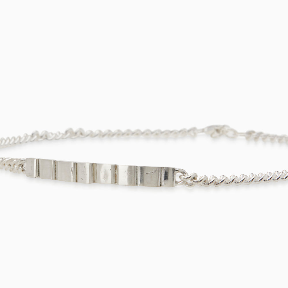 Curved Trim Necklace | Silver