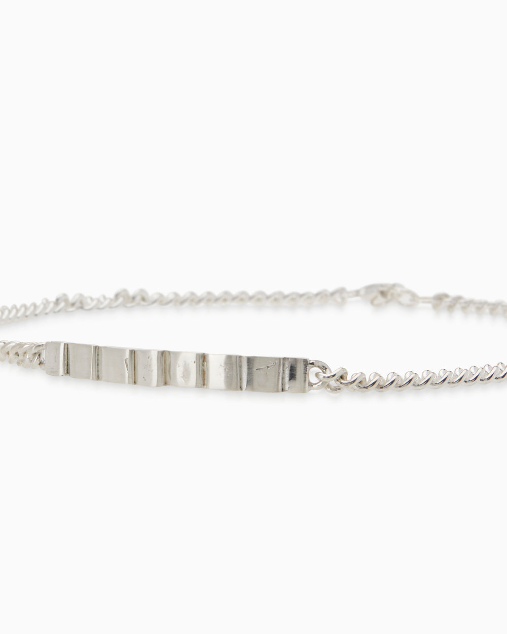 Curved Trim Necklace | Silver