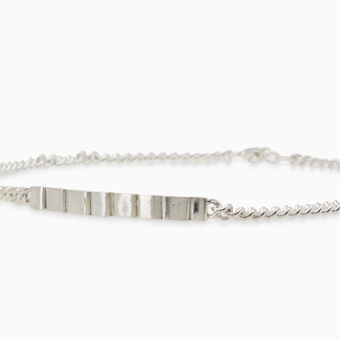 Curved Trim Necklace | Silver