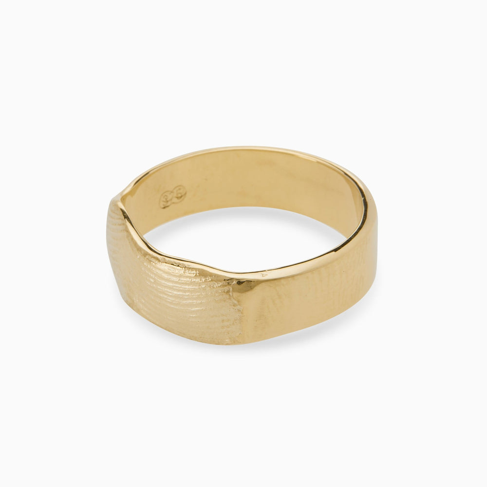 Impression Band Ring | Yellow Gold