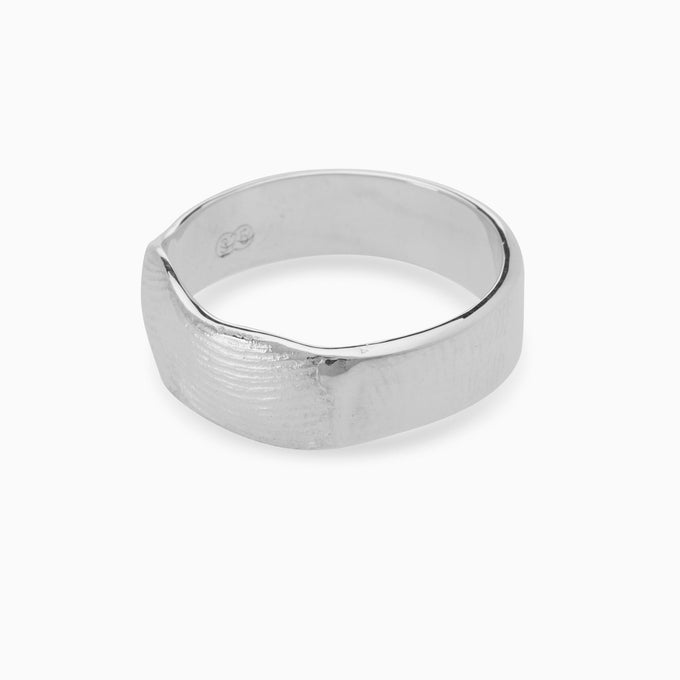 Impression Band Ring | Silver
