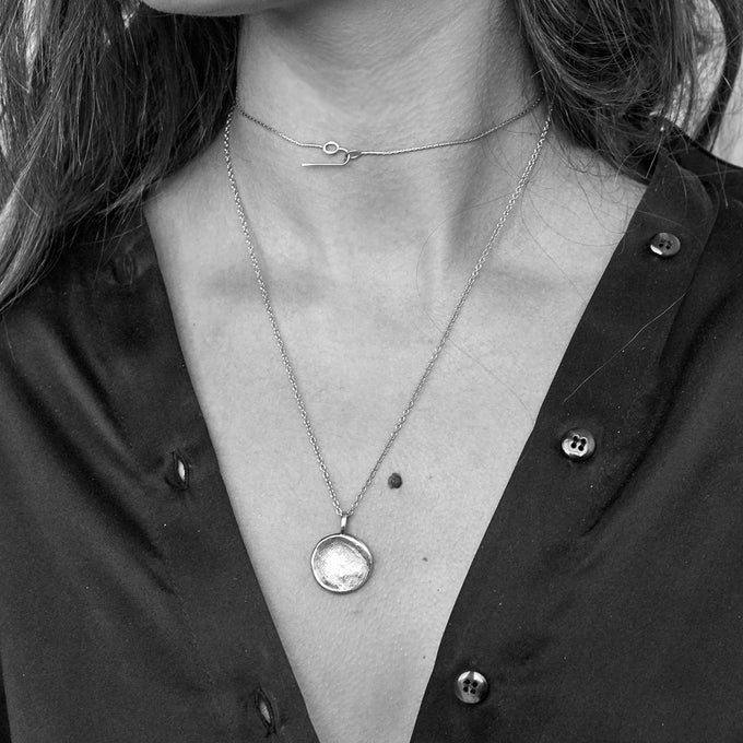 Fine Linen Textured Hoops | Silver
