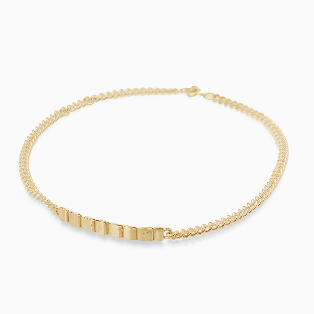 Curved Trim Necklace | Gold