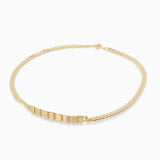 Curved Trim Necklace | Gold