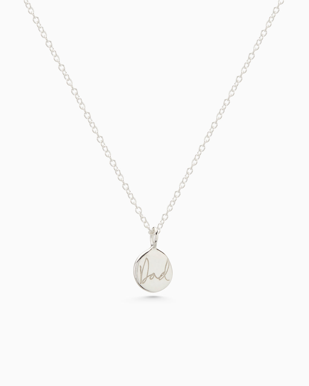 Custom Engraved Necklace | Solid White Gold