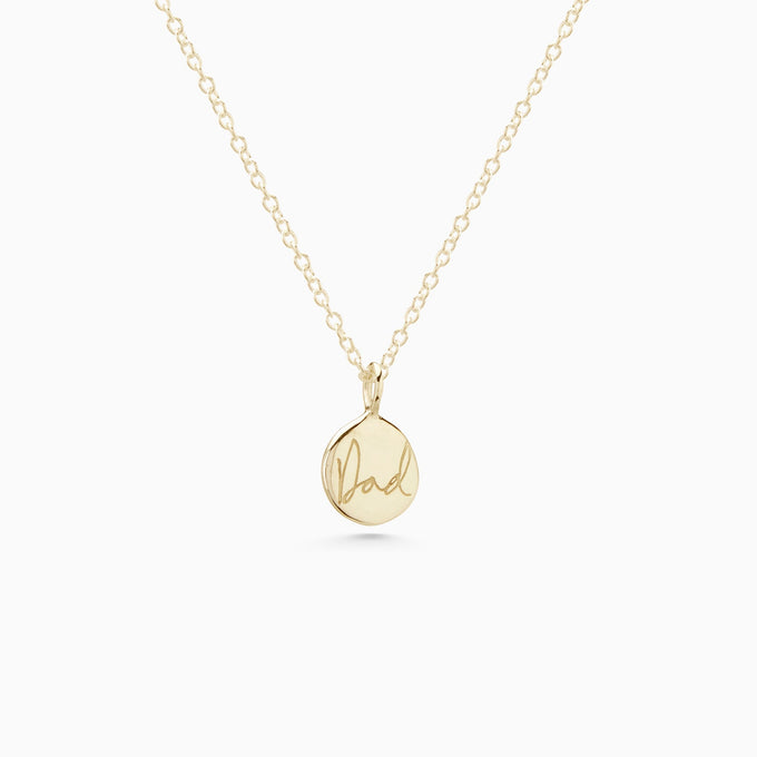 Custom Engraved Pendant | Yellow Gold