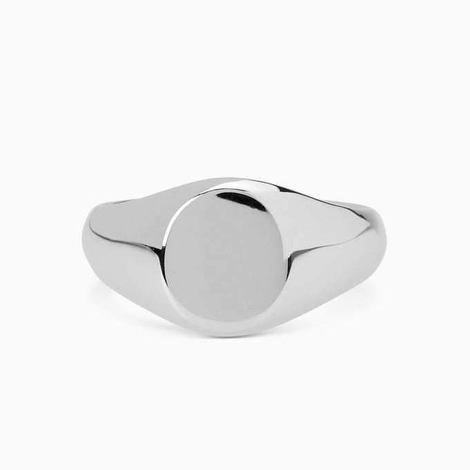 Signature Petite Signet Ring | Silver