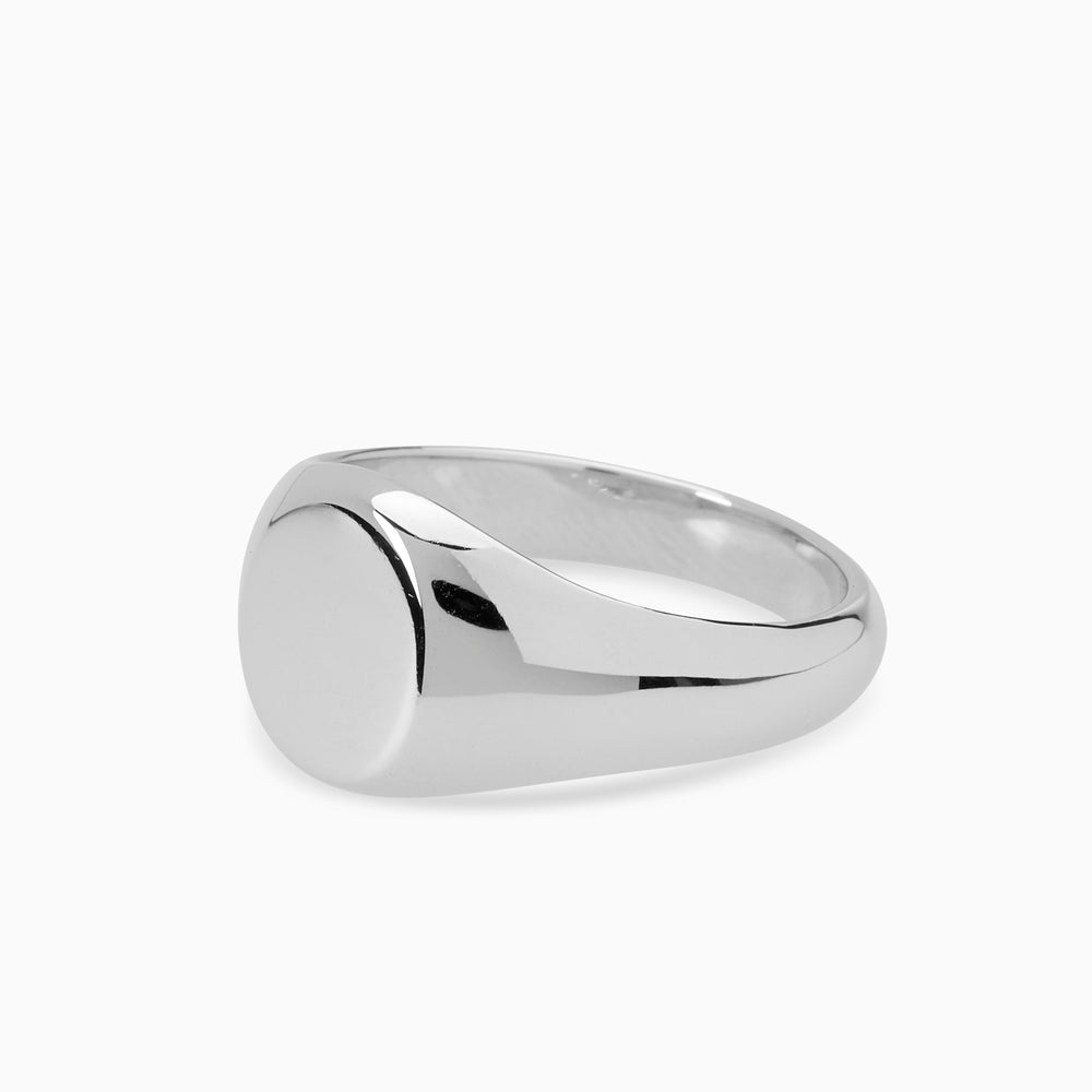 Signature Petite Signet Ring | Silver